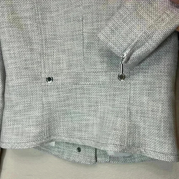 White House Black Market Snap Front Textured Jacket - Picture 6 of 7